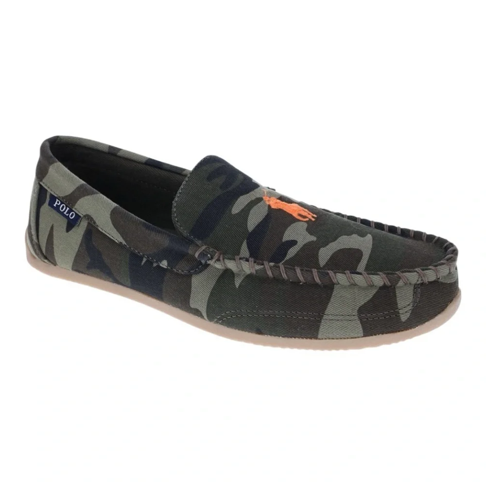 Polo by Ralph Lauren Men's Green Camouflage Slip-Ons